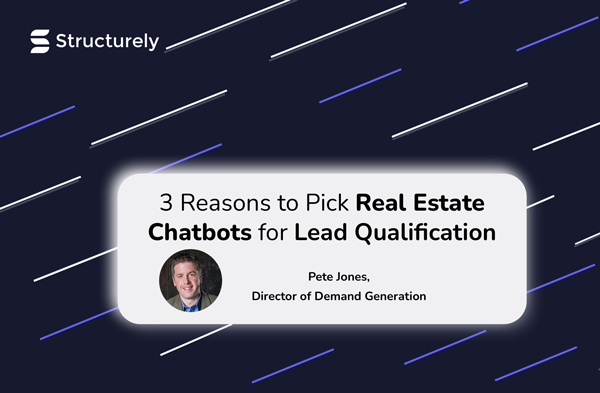 AI chatbot qualifying leads on a real estate website with conversational questions about budget and timeline